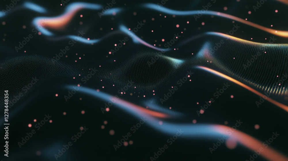 Poster abstract black wall texture with subtle highlights and light particles for modern design