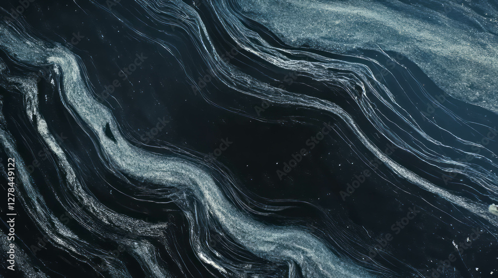 Poster Flowing chalk patterns on blackboard texture for creative design and background use