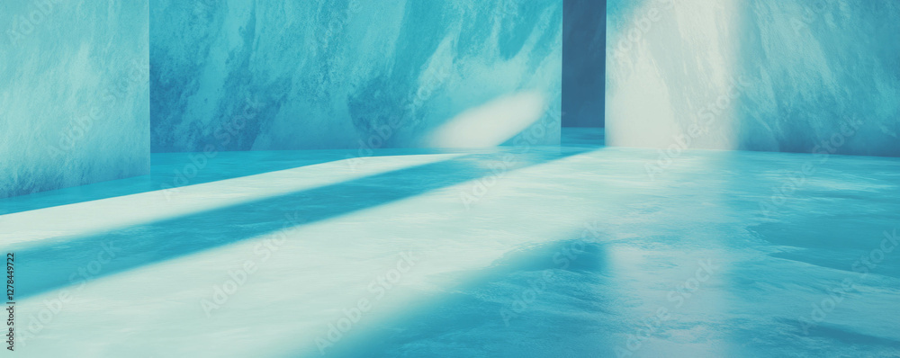 Aufkleber serene blue and grey wall texture with smooth surface for creative design