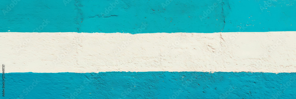 Poster Abstract blue and white wall texture with smooth gradient for background or design