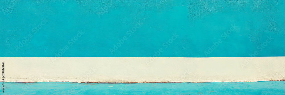Poster Minimalist blue and white wall texture with smooth gradient for background design