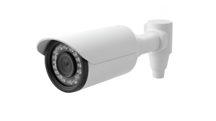 White surveillance camera, affordable home and business security solution for enhanced protection