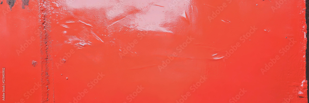 Poster glossy red wall texture reflecting light with subtle imperfections