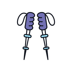 Hiking Stick Vector icon