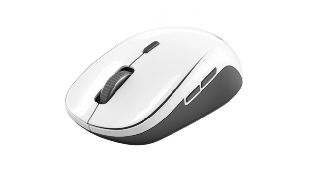 White mouse and black button, a captivating exploration of technology, animal behavior, scientific curiosity