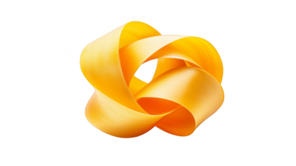 Radiant yellow awareness ribbon on black, a symbol of hope, support and remembrance