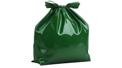 Elegant green gift bag with decorative bow, perfect for birthdays, holidays and special occasions