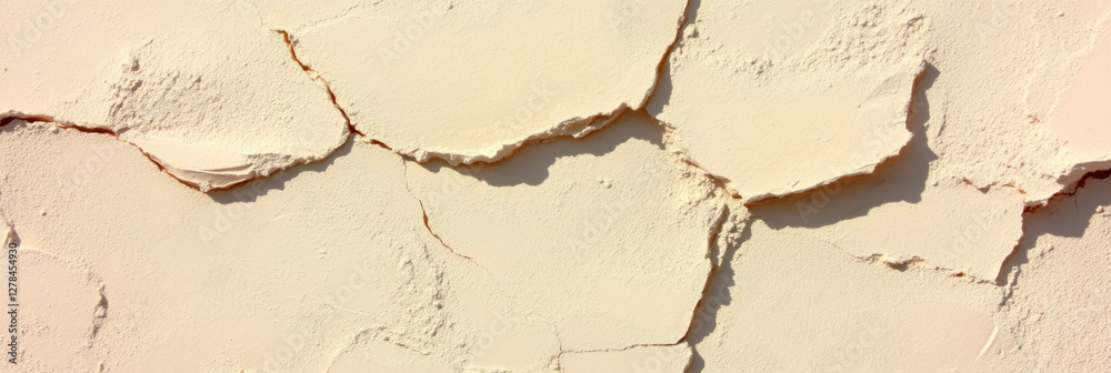 Poster rustic beige plaster texture with deep grooves for interior design and architectural projects