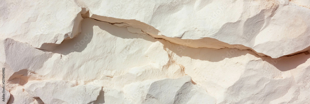 Aufkleber coarse beige plaster texture with deep grooves for design and background applications
