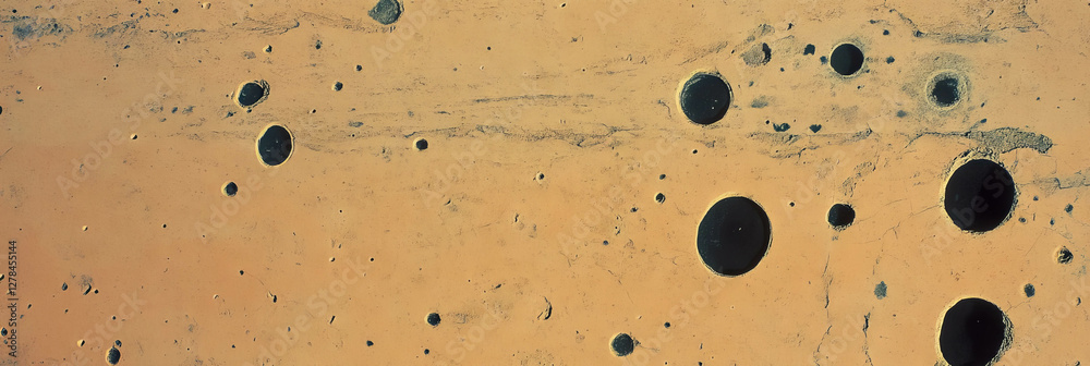 Poster coarse brown plaster texture with grainy surface for rustic design
