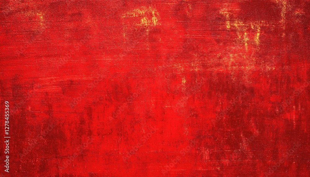 Poster vivid textured red canvas with brush strokes, ideal for modern art background and abstract design pr