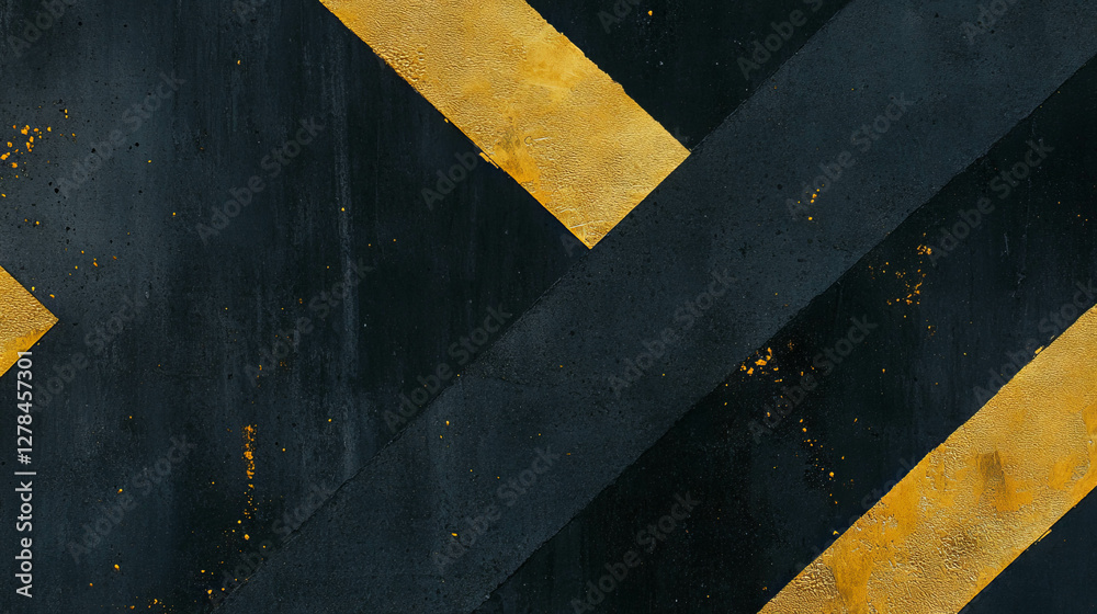 Poster abstract concrete texture with gold inlaid patterns for design and decoration