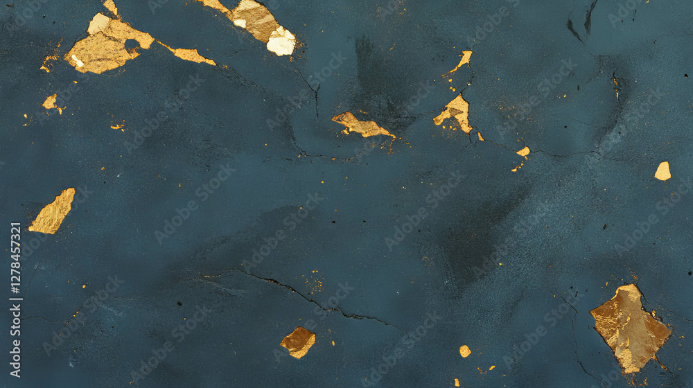 Poster elegant concrete texture with gold leaf inclusions for art and design projects