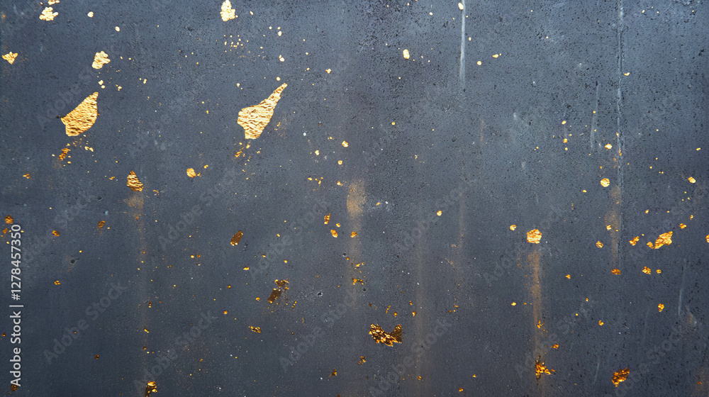 Aufkleber luxurious concrete texture with gold leaf inclusions for elegant design projects