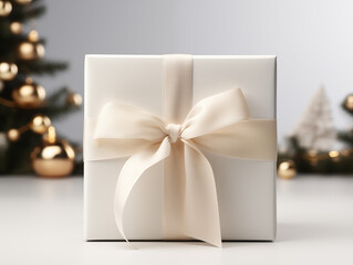 Christmas Gift Mockup Simple Minimal White Studio Background Mockups for Box and Gifts
