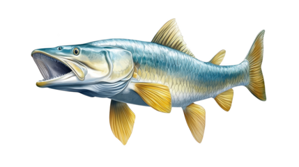 Closeup of a fish with its mouth open underwater, captivating glimpse into marine life