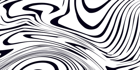 Black irregular organic lines seamless pattern.