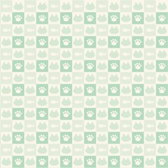 Cat seamless pattern and background 