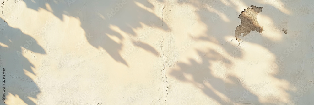Poster subtle cream wall texture with shadow patterns for design and background concepts