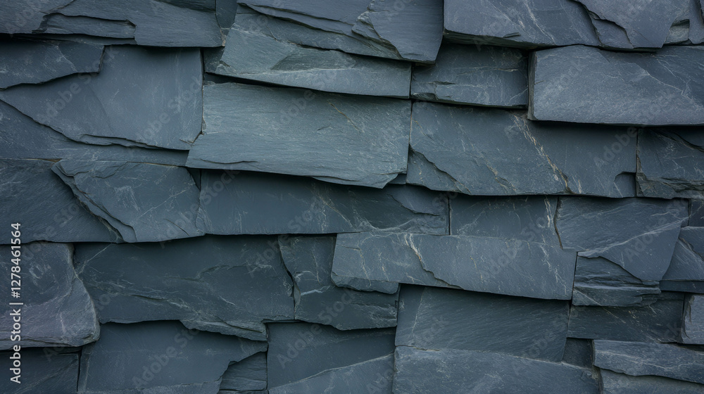 Aufkleber Dark grey slate texture with subtle black layer for background and design