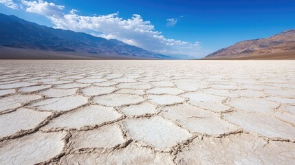 A clear blue sky over a vast desert, symbolizing the extremes of climate change and the growing heat across the globe.