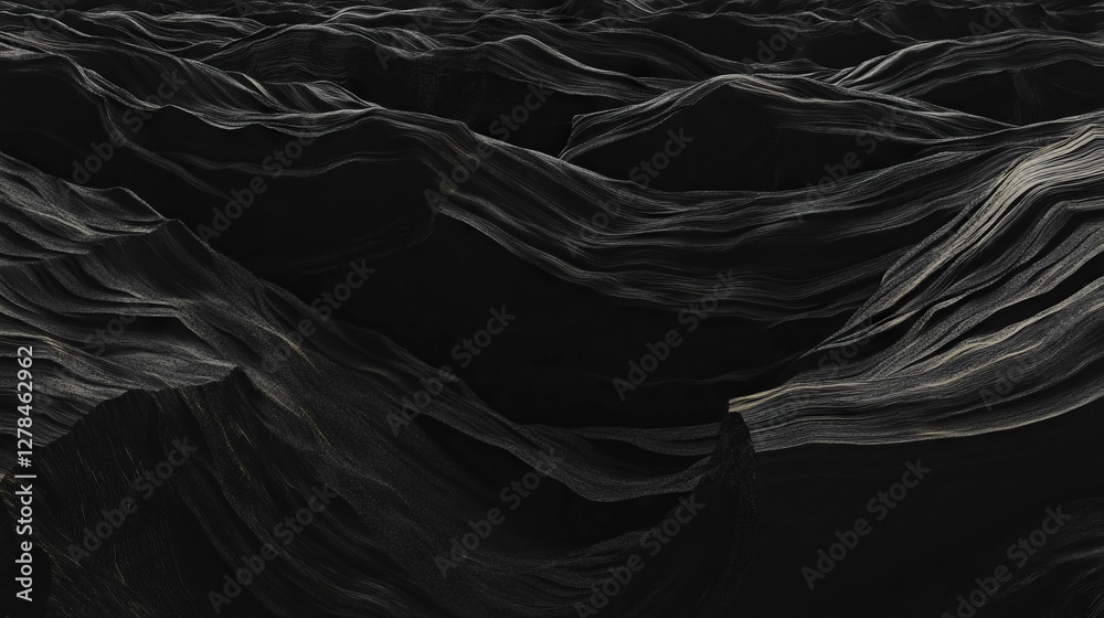 Aufkleber Dark smooth black slate texture with subtle patterns for background design