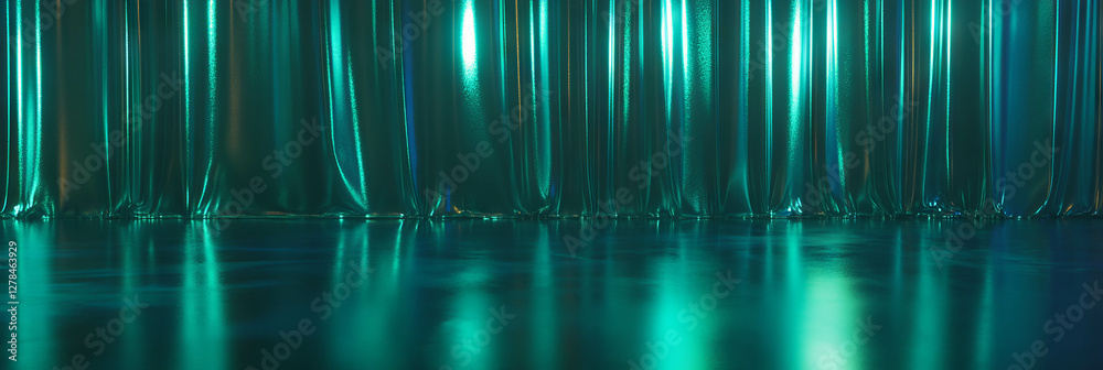 Poster glossy deep emerald wall texture for design and decoration projects