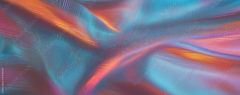 Poster Abstract diagonal gradient texture with vibrant shifting stripes for creative design