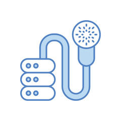 Camp Shower Vector icon