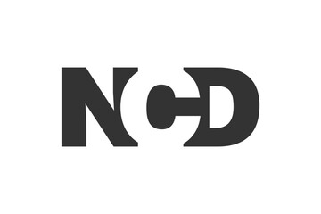 NCD logo design. Initial letter N C D bold font style for tech startups, consulting, corporate branding. Creative company name, headlines typography identity, trendy logotype.