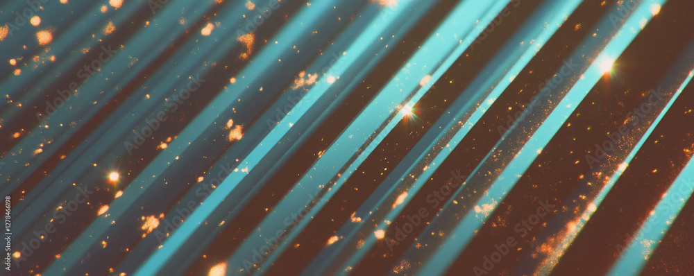 Poster Abstract diagonal grainy stripe texture with sparkling highlights