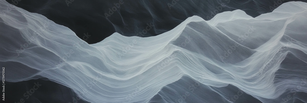 Aufkleber intricate grey plaster texture with subtle wavy lines for modern design