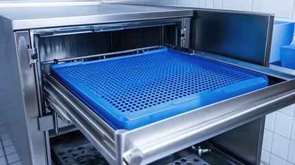 Industrial-grade bottle washer with high-speed rotating brushes and efficient drying process.