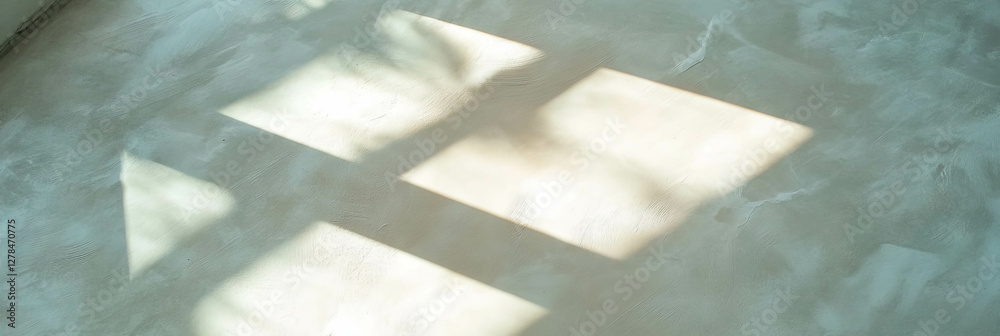Aufkleber subtle texture of fine white plaster with sunlight and shadow patterns