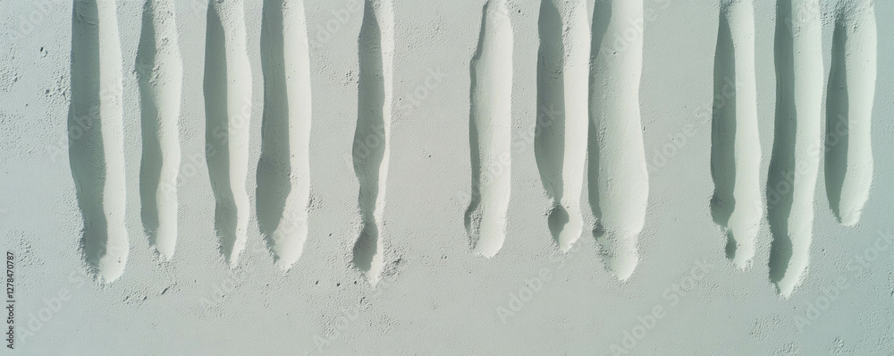 Poster abstract texture of fine vertical ribs on smooth plaster surface for design
