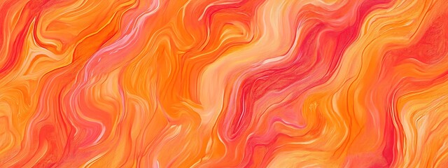 Obraz premium Abstract peach and orange marbled seamless background