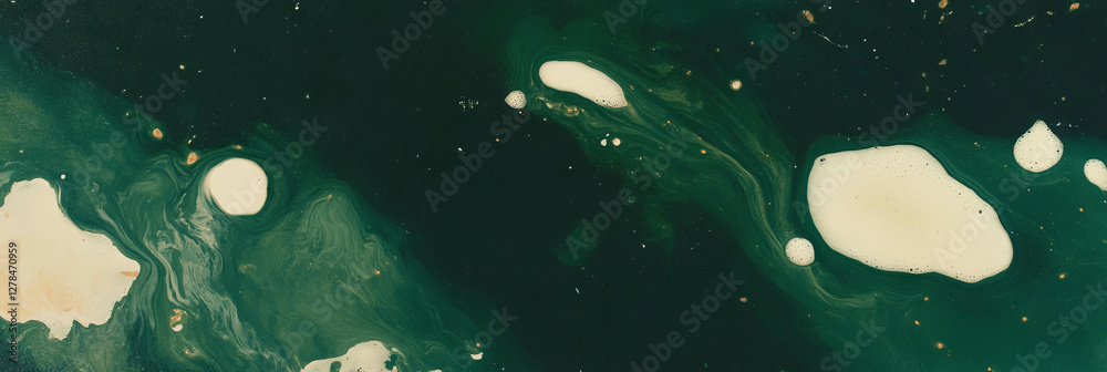 Poster forest green and cream abstract wall texture with natural patterns
