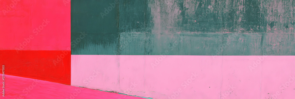 Poster abstract urban texture of fuchsia and grey wall with vibrant colors for modern design