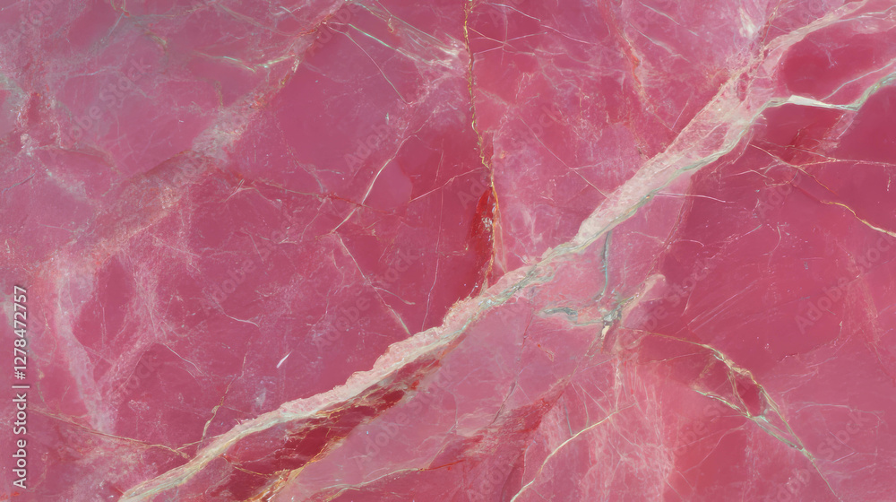 Poster elegant fuchsia pink marble texture with glossy details for design projects