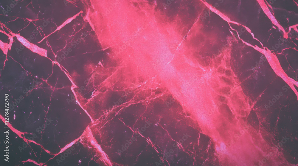 Poster glossy fuchsia pink marble texture with light accents for background and design