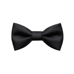 Elegant black bow tie with subtle textured design for formal occasions and sophisticated style
