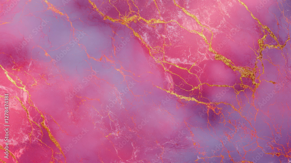 Poster glossy pink marble texture with subtle patterns for interior design and decoration