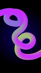 A 3D abstract loop with a blue-to-black gradient background, featuring a central gradient shape, ideal as a background graphic resource.