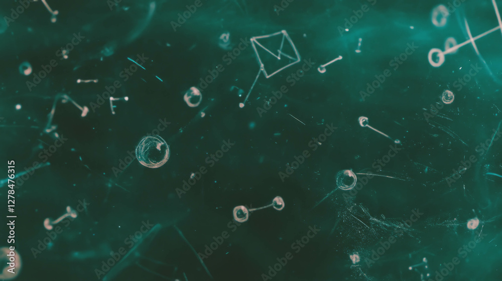 Aufkleber abstract green chalkboard texture with chalk marks and shadows