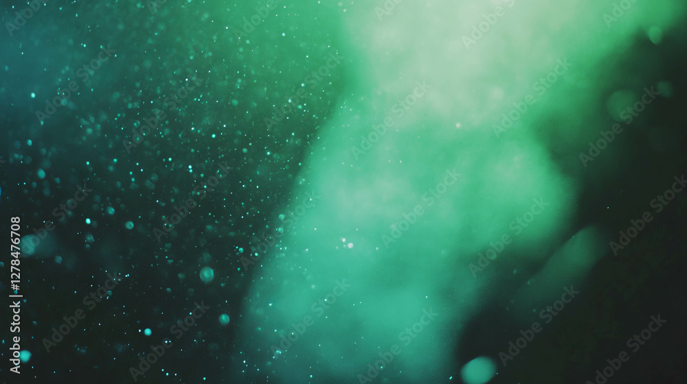 Poster abstract texture of green chalkboard with chalk dust particles for background design