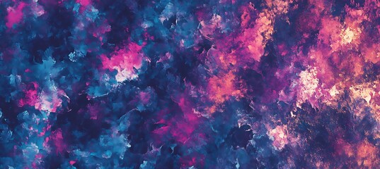 Obraz premium An abstract fluid pattern with vibrant colors, featuring neon pink and blue