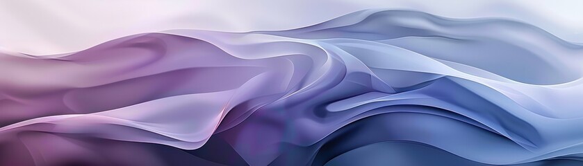 Obraz premium Colorful abstract wave background with midnight dark purple blue horizontal smooth curve