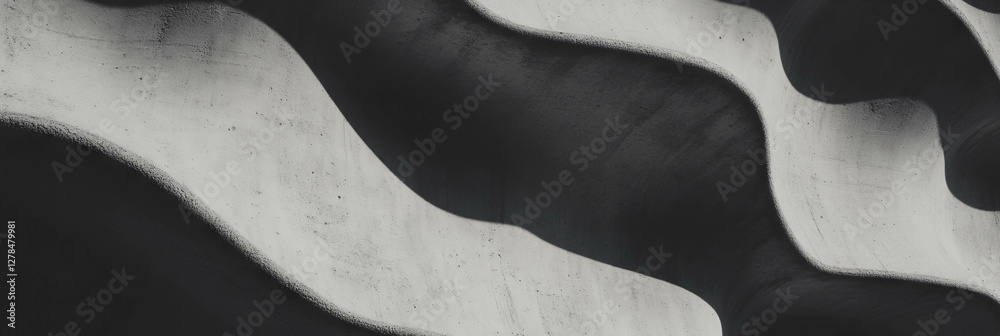Poster abstract pattern of wavy grey concrete wall texture for modern design