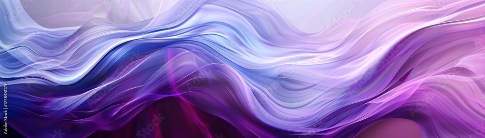 Wall mural abstract wave background with midnight dark purple blue illustration wallpaper motion.