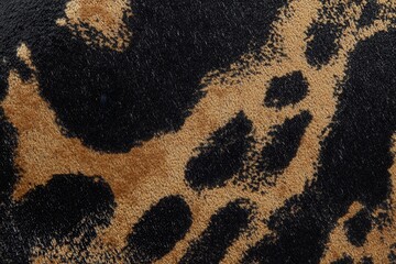 Detailed Close-up of Animal Fur Pattern in Rich Black and Tan Color